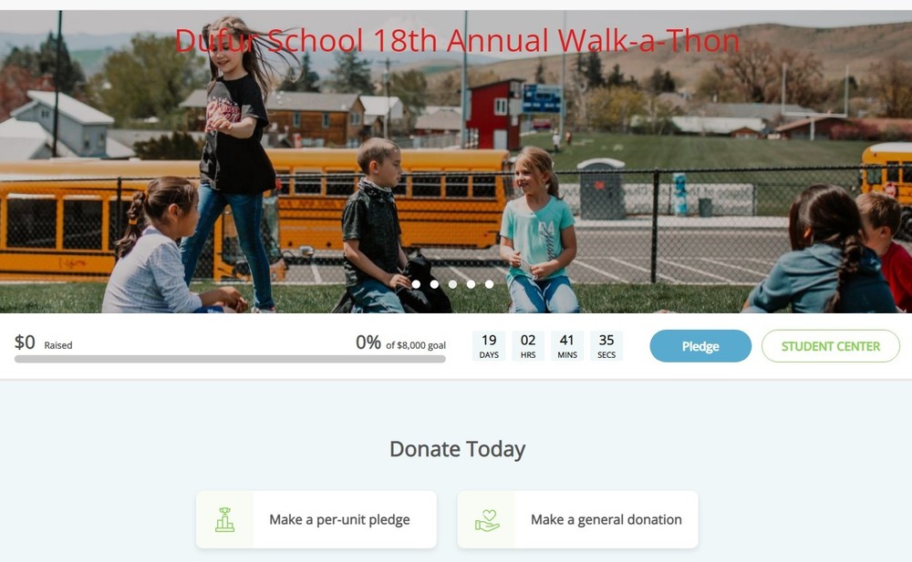 Annual Walkathon donations