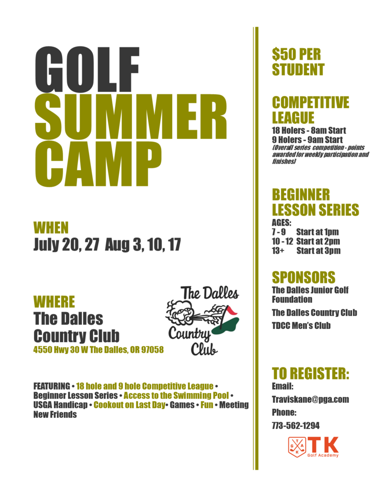 Golf Summer Camp flyer