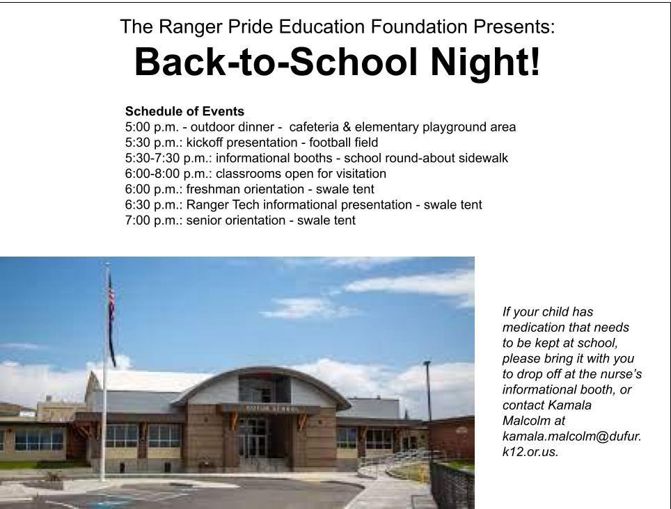 Back to School Night Poster